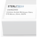Sterlitech Cellulose Acetate Membrane Filters, 0.45 Micron, 25mm, PK100 CA04525100